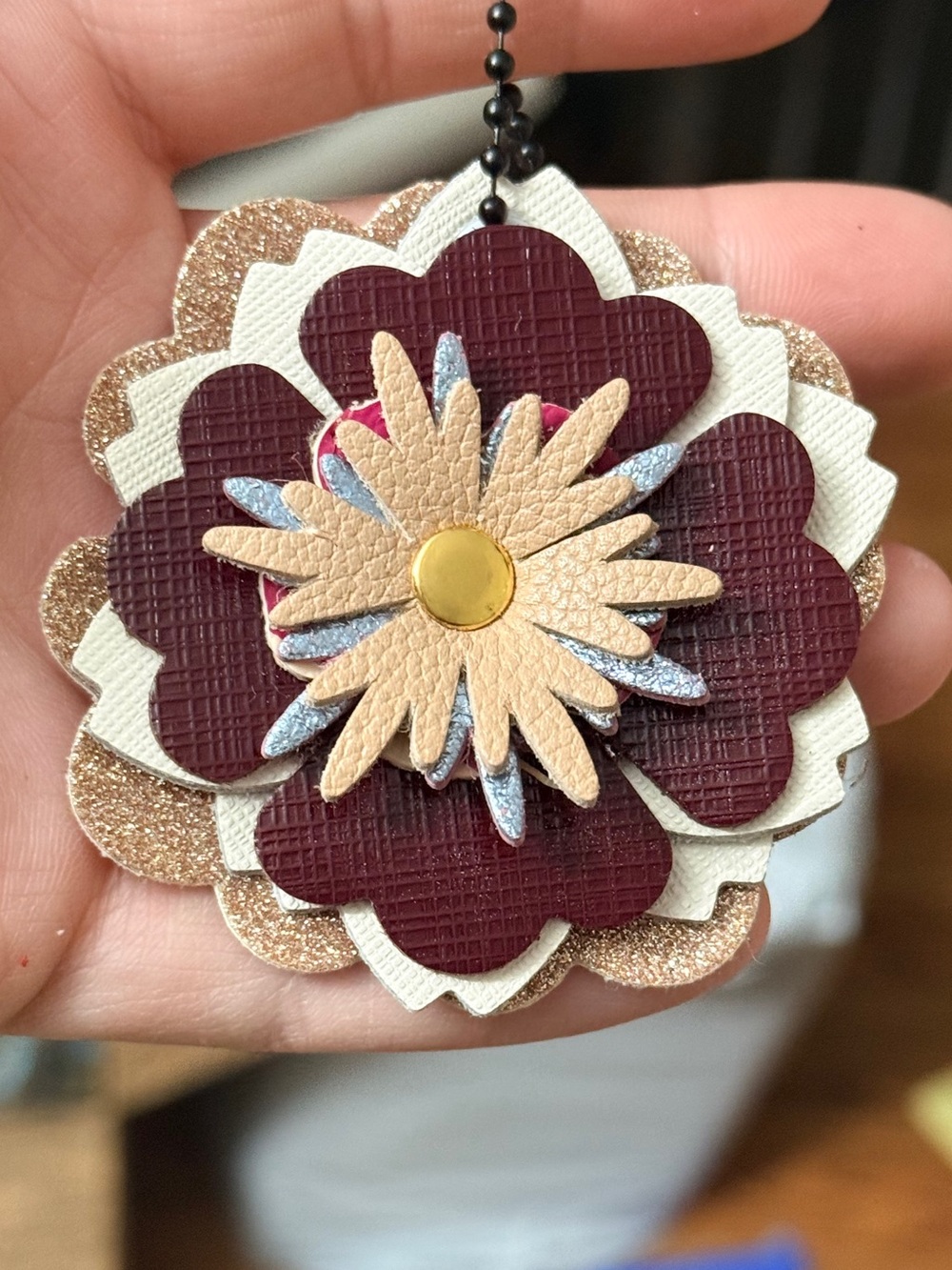 Handmade Floral Bag Charm